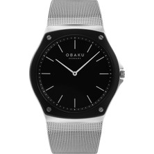 Obaku Denmark V316GXABMC Quartz Gri Hasır Kordon Safir Cam 40 mm Erkek Kol Saati