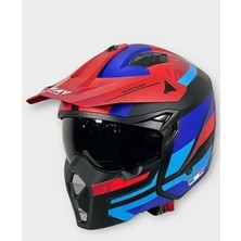 Kask Fullface X1 Seul Track Sway Siyah-Kırmızı-Mavi M