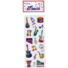 Ticon Sticker Puffy Kabartma Etiket 348934 Müzik