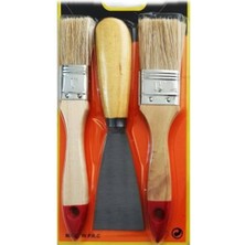Go İthalat Boya Kestirme Fırça- Spatula Seti 3lü (5517)