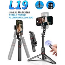 Skygo Gimbal Stabilizer Selfie Stick – 2’si 1 Arada Kablosuz Bluetooth Uzaktan Kumandalı, 700MM Ayarlanabilir Yükseklik, Ios & Uyumlu, Titreşim Önleyici Telefon Tripodu | L19
