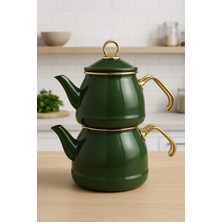 Feyza Design Şık ve Modern Emaye Çaydanlık Seti, Rahat Kullanım ve Estetik Tasarım