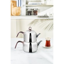 Feyza Design Indüksiyon Tabanlı Midi Çaydanlık Takımı, Şık ve Dayanıklı Tasarım