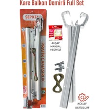 Özgürce Alüminyum Balkon Çamaşır Askı Demiri Kare Ölçüler 6X25-8X30 Uyumu