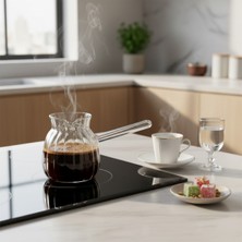 Feyza Design Şık Cam Cezve 450 Ml, Zarif ve Sağlam Tasarım