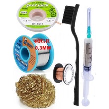 MHM Mechanic/ Lehim 40G 0,3mm Havya Ucu Temizleme Teli Lehim Toplama CP-1515 Emme Teli 1,5mm Lehimleme SET012
