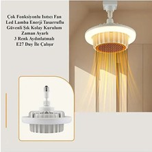SeckinStore Isıtıcı Fan LED Lamba Çok Fonksiyonlu E27 Duy ile Kolay Kurulum