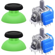 Pop Konsol PS5 Manyetik Motor 2+2 Set Yeşil Analog Topuz Hall Sensör Playstation 5 Yedek Parça