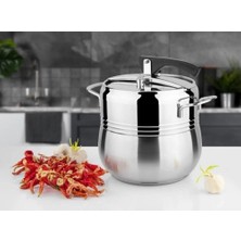 Yonca Lines Silver Kordonlu 12 Lt Düdüklü Tencere Metal Kulp