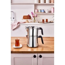 Feyza Design Sivuple Maxi Çaydanlık Takımı Siyah, Şık ve Dayanıklı Tasarım