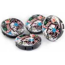 Universal Schädel Rr Damla Geçme Jant Göbek Kapağı 4’lü Set 55/58MM