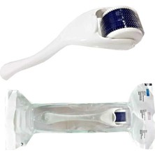 Macgon Beyaz-1.0mm Dermaroller Masaj Aleti 540 Iğneli Mavi Su Serum Tarağı Saç, Yüz, Vücut