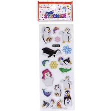 Ticon Sticker Puffy Kabartma Etiket 348907 Penguen