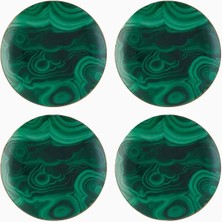 L'objet L’objet Malachite 4’lü Porselen Canape Tabağı