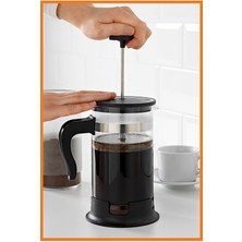 Feyza Design Cam French Press Demlik, 1l, 22CM, Şık ve Dayanıklı Kahve Hazırlama Aracı