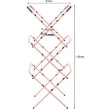 Özgürce Pratik Katlanır Bebek Çamaşır Kurutmalık Askısı, 3 Katlı, Dar Balkon Için