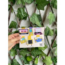 Tiny Stories TR Mıknatıslı Kitap Ayracı - 90'lar Temalı-2 6 Adet -Magnetic Bookmark Page Marker