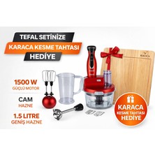 Tefal 1500W Çok Fonksiyonlu Blender Seti – Cam Hazneli, 1.5l + Karaca Kesme Tahtası Hediye