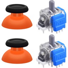 Pop Konsol PS5 Manyetik Motor 2+2 Set Turuncu Analog Topuz Hall Sensör Playstation 5 Yedek Parça