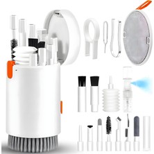 Smayling 8’li Çok Fonksiyonlu Kulaklık ve Klavye Temizleme Kiti – Taşınabilir Mini Temizlik Seti – Tuş Çıkarıcı, Switch Sökücü, Hava Üfleyici ve Detay Fırça