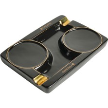 Firebird Siyah-Gold Ikili Porselen Puro Küllüğü & Viski Seti