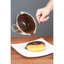 Feyza Design Paslanmaz Çelik 600 ml Kulplu Benmari Çikolata Eritme ve Karıştırma Kabı