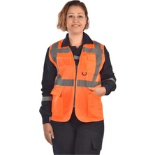 Hırdavat Home Mühendis Ikaz Yeleği Cepli Iki Renk Sarı ve Turuncu