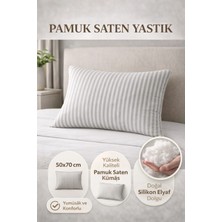 Yüksek Kalite Saten Yastık Seti – 82 Tel Pamuk Saten & Saf Silikon Dolgu