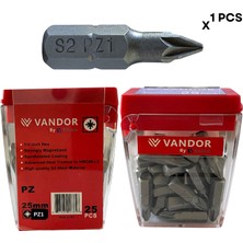 Vandor Bits Uç Matkap Ucu Tornavida Ucu Vidalama Ucu S2 Yüksek Kalite Çelik Spz1 25 - 637962027839