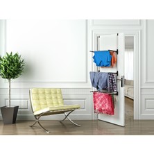 Özgürce Çok Amaçlı 3 Katlı Kapı Arkası Kurutmalık, Siyah, Pratik ve Şık Tasarım