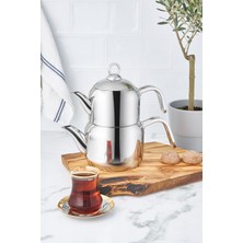 Feyza Design Mini Indüksiyon Çaydanlık Seti, Şık ve Dayanıklı Metal Tasarım