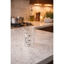 Feyza Design Içme ve Ölçüm Için Dayanıklı Cam Borasiklet Ölçü Kabı