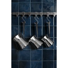 Feyza Design Şık Siyah Çelik 3 Parça Cezve Seti, Ideal Mutfak Aksesuarı