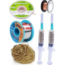 MHM Mechanic/ Lehim 40G 0,3mm Havya Ucu Temizleme Teli Lehim Toplama CP-1515 Emme Teli 1,5mm Lehimleme SET011