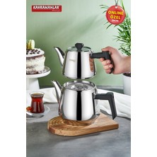 Feyza Design Şık Siyah Çaydanlık Takımı, Modern ve Dayanıklı Tasarım