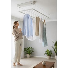 Özgürce Asansörlü Tavana Monte 8 Bölmeli Çamaşır Kurutmalık 70X144 cm