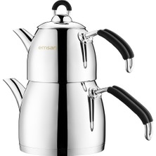 Feyza Design Şık Siyah Maxi Çaydanlık Takımı, Kaliteli ve Dayanıklı Tasarım