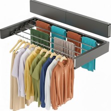 Özgürce Katlanabilir Duvara Monte Çamaşır Kurutmalık Askısı, Antrasit