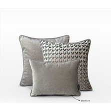 Lidoma Home LİDOMA HOME "Cheva" Kırlent Kılıfı Seti - Mini 30x40 -Açık Gri
