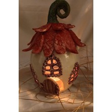 Rahan Hobbit Evi Peri Evi El Işi Hand Made Hobit Evi Seramik Oyuncak Dekor Mumluk Şamdan Çilek