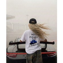 Money For Porsche Baskılı Unisex T-Shirt