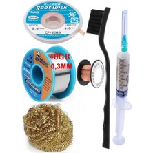 MHM Mechanic/ Lehim 40G 0,3mm Havya Ucu Temizleme Teli Lehim Toplama CP-2515 Emme Teli 2,5mm Lehimleme SET012