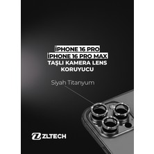 ZLTECH iPhone 16Pro/16Promax Uyumlu Taşlı Kamera Lens Koruyucu