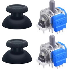 Pop Konsol PS5 Manyetik Motor 2+2 Set Siyah Analog Topuz Hall Sensör Playstation 5 Yedek Parça