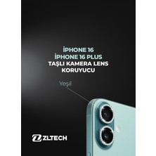 ZLTECH iPhone 16/16Plus Uyumlu Taşlı Kamera Lens Koruyucu