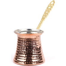 Feyza Design Bakır Klasik Cezve, 3 Kişilik, Dayanıklı ve Şık Tasarım