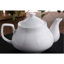 Feyza Design 750 ml Beyaz Porselen Demlik, Zarif ve Dayanıklı Tasarım