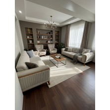 Carmen Mobilya Ahşap Nirvana Koltuk Takımı Bej