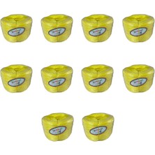 Özgürce Sarı Naylon Ip Halat, 100 Metre, 10 Adet, Güçlü ve Dayanıklı Örgü Ipi