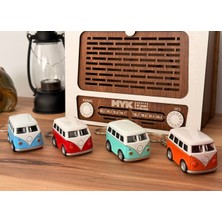 MYK Hediye ve Sanat Atölyesi Metal Vosvos Minibüs Anahtarlık ve Çanta Süsü Premium Kalite Çalışan Aksamlı Nostaljik 